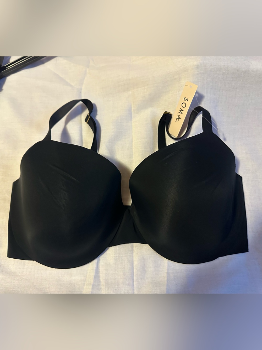 NWT Soma lightly lined Perfect Coverage Bra Black 34DDD